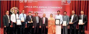  ?? ?? Winners of CA Sri Lanka APFASL Best Annual Reports & Accounts Awards 2021