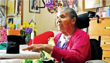  ?? STAFF PHOTO BY ROBIN RUDD ?? Mollie Abernathy, 104, talks about her life during an interview in her home on Oct. 13. Abernathy was born in Comer, Ga., and has lived in Chattanoog­a for most of her life. She is one of many local residents who benefit from programs offered by the...