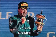  ?? ?? FERNANDO ALONSO resurgió con su tercer lugar en el circuito de Sakhir