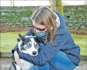  ?? 06_a01jack01 ?? You’re going nowhere – Jack gets a cuddle from owner Joan as he recovers from his three-day ordeal.