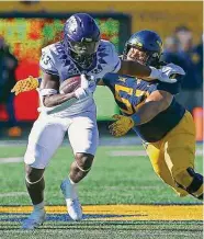  ?? Kathleen Batten/Associated Press ?? Kendre Miller, who has run for 851 yards and 11 scores, will try to help No. 7 TCU to its first 9-0 start since 2010.