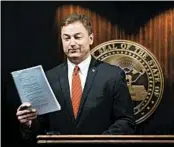  ?? ERIK VERDUZCO/LAS VEGAS REVIEW-JOURNAL ?? Sen. Dean Heller, R-Nev., said he opposes the Medicaid cuts in the proposed health care bill put forth by his party.