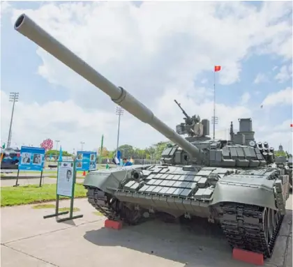  ?? AFP ?? Ya el Gobierno nicaragüen­se exhibió uno de estos blindados rusos en el centro de Managua. En abril, trascendió que Nicaragua compró 80 tanques de ese tipo a Rusia.