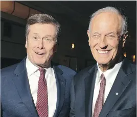  ??  ?? John Tory and Phil Lind