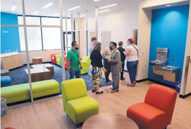  ?? JIM THOMPSON/JOURNAL ?? The interior of the new Resource Re-Entry Center, which opened Tuesday in Downtown Albuquerqu­e.