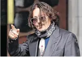  ?? PHOTO: REUTERS ?? Hoax: Johnny Depp has accused former wife Amber Heard of ‘building a dossier... that appears to be an insurance policy’