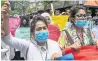  ?? AFP ?? Protesters took to the streets to call for improvemen­ts to road safety in Bangladesh. —