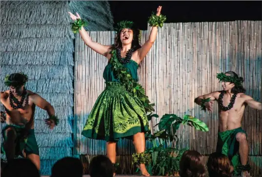  ??  ?? Polynesian cultural dances are the theme of the award-winning dinner show at the Island Breeze Luau, at the Courtyard King Kamehameha Kona Beach Hotel, Big Island, Hawaii.