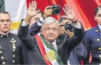  ?? AFP ?? En un emotivo acto de posesión, López Obrador se pronunció acerca del futuro inmediato de México.