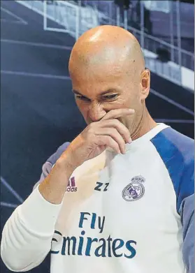  ?? FOTO: EFE ?? Zidane Preocupado por la falta de intensidad de sus jugadores al inicio de los partido