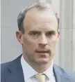  ??  ?? Dominic Raab has taken over