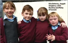  ??  ?? Ella Doherty, Joseph Stogbery, Lillie Buckley and Molly O’Connell