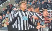  ?? REUTERS ?? Newcastle United's Matt Ritchie celebrates his goal.