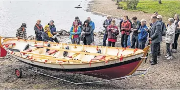  ?? ?? Shore A gathering of project volunteers, supporters and funders came to Kenmore to see the Lass launched on September 25. Picture by Omar Shamma