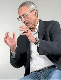  ?? MONIQUE FORD/STUFF ?? John Podesta is concerned by the rise of populism in politics around the world.