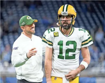  ?? TIM FULLER / USA TODAY SPORTS ?? Quarterbac­k Aaron Rodgers should be more comfortabl­e in his second season playing under coach Matt LaFleur’s offense.