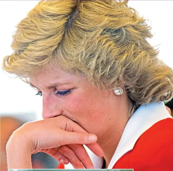  ?? ?? taking its toll: Diana looking pensive during a Royal tour of Australia in January 1988