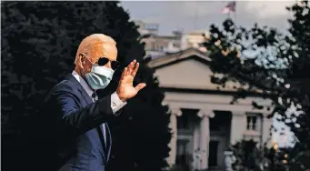  ?? | The Washington Post ?? US PRESIDENT Joe Biden leaves the White House ahead of the UN General Assembly this week, where he hopes to project a different vision of American foreign policy.