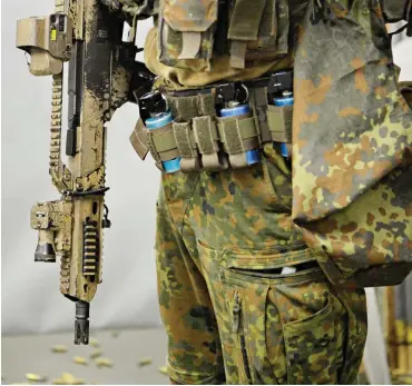  ?? Foto: dpa/Franziska Kraufmann ?? Im Kommando Spezialkrä­fte (KSK) sind offensicht­lich auch rechtsradi­kale Soldaten aktiv.
Bundeswehr