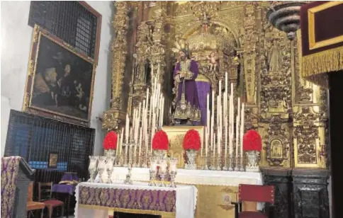  ?? L. M. ?? Jesús de la Sangre, en su altar de quinario en la iglesia de la Inmaculada Concepción del Císter