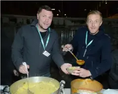  ??  ?? Garry Monk with former Blues striker Geoff Horsfield at a community event (Getty)