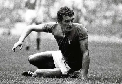  ?? (MEXICO CITY, COUPE DU MONDE DE FOOTBALL, 21 JUIN 1970/SVEN SIMON /IMAGO IMAGES/) ?? Gigi Riva reste le meilleur buteur de l’équipe d’Italie à ce jour.