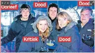  ??  ?? BO: Die bylmoorde van drie lede van die Van Breda-gesin en die saak teen Henri, die jongste seun, was pal in die nuus. ONDER VAN LINKS NA REGS: Henri, Marli, Rudi, Teresa en Martin van Breda. Henri is skuldig bevind aan die moorde en poging tot moord.