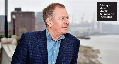  ??  ?? Taking a view: Martin Brundle on Formula 1