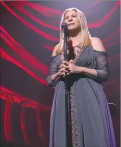  ?? Associated Press photo ?? Barbra Streisand is seen in a scene from her concert special,“Barbra: The Music ... The Mem'ries ... The Magic!,” now on Netflix.