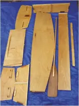  ??  ?? All wooden components of the MKII boat