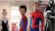  ?? [PHOTO PROVIDED BY SONY] ?? “Spider-Man: Into the Spider-Verse” features an array of Spider-Man related characters.