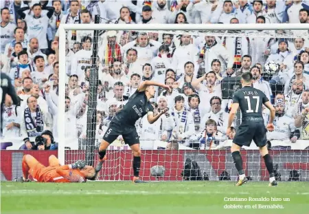  ??  ?? Cristiano Ronaldo hizo un doblete en el Bernabéu.