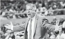  ?? BRYNN ANDERSON THE ASSOCIATED PRESS ?? Auburn head coach Bruce Pearl reacts during the first half of an NCAA basketball game against South Carolina earlier this month.