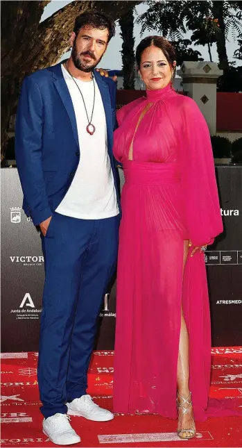  ?? GTRES ?? La actriz posa junto a su pareja, Mario Matute, en el festival de cine de Málaga en 2021.