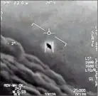  ?? NYT ?? An image released by the Department of Defense shows a 2004 encounter near San Diego between two Navy F/A-18F fighter jets and an unknown object.