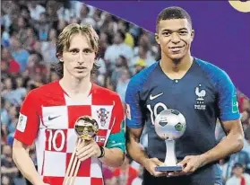  ?? FOTO: EFE ?? Modric y Mbappé, mejor jugador del torneo y mejor joven