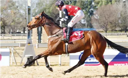  ?? Picture: JC Photograph­ics ?? BIG RUNNER. Bless My Stars can give the colts a run for their money when she lines up in Race 5 at Turffontei­n tomorrow, a Progress Plate over 1450m on the Inside track.