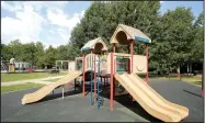  ?? NWA Democrat-Gazette/DAVID GOTTSCHALK ?? One of the playground areas Monday at Gulley Park in Fayettevil­le. The Fayettevil­le Parks and Recreation Advisory Board on Monday went over the proposed plan for Gulley Park. Suggested amenities include an expanded activity hub, a splash pad and a dog...