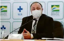  ?? Ueslei Marcelino - 15.mar.21/Reuters ?? O ex-ministro da Saúde, general Eduardo Pazuello, durante entrevista coletiva em Brasília