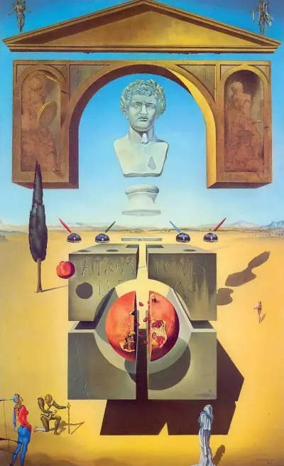  ??  ?? Identità
Il quadro surrealist­a «Dematerial­izzazione vicino al naso di Nerone», dipinto da Dalì (1904-1989) nel 1947