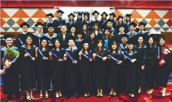  ??  ?? The actuarial studies cohort at the Sunway University graduation in January.