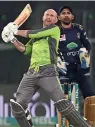  ?? AFP ?? SOLID: Qalandars’ Dunk smashed 10 sixes in the match against Gladiators. —