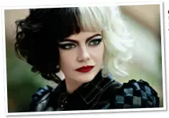  ??  ?? GLOBAL STAR: Emma Stone will receive a payment every time Disney+ screens her new Cruella film. Left: In the first movie