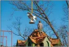  ?? SUBMITTED PHOTO ?? The restored eagle is placed on the newly refurbishe­d gazebo