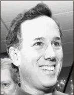  ??  ?? Santorum: GOP darling?