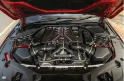  ??  ?? 05 BMW’S twin-turbo 4,4-litre V8 takes no prisoners.