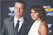  ?? Picture: AP ?? Matt Damon and his wife, Luciana Barroso.