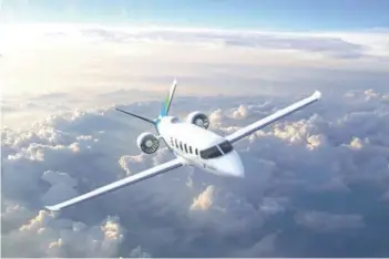  ??  ?? ► Un avión eléctrico híbrido de Zunum, empresa respaldada por Boeing.