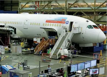  ??  ?? Gigante dell’aria
Un Boeing 787 Dremliner di Norwegian Air: era utilizzato per i voli interconti­nentali