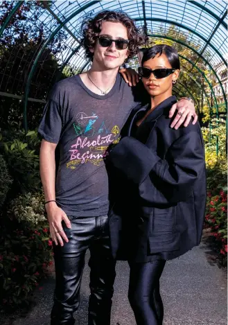  ?? ?? ABOVE
Chalamet and Taylor Russell, promoting Bones and All at the
79th Venice
Film Festival in September. Photo: Invision/AP